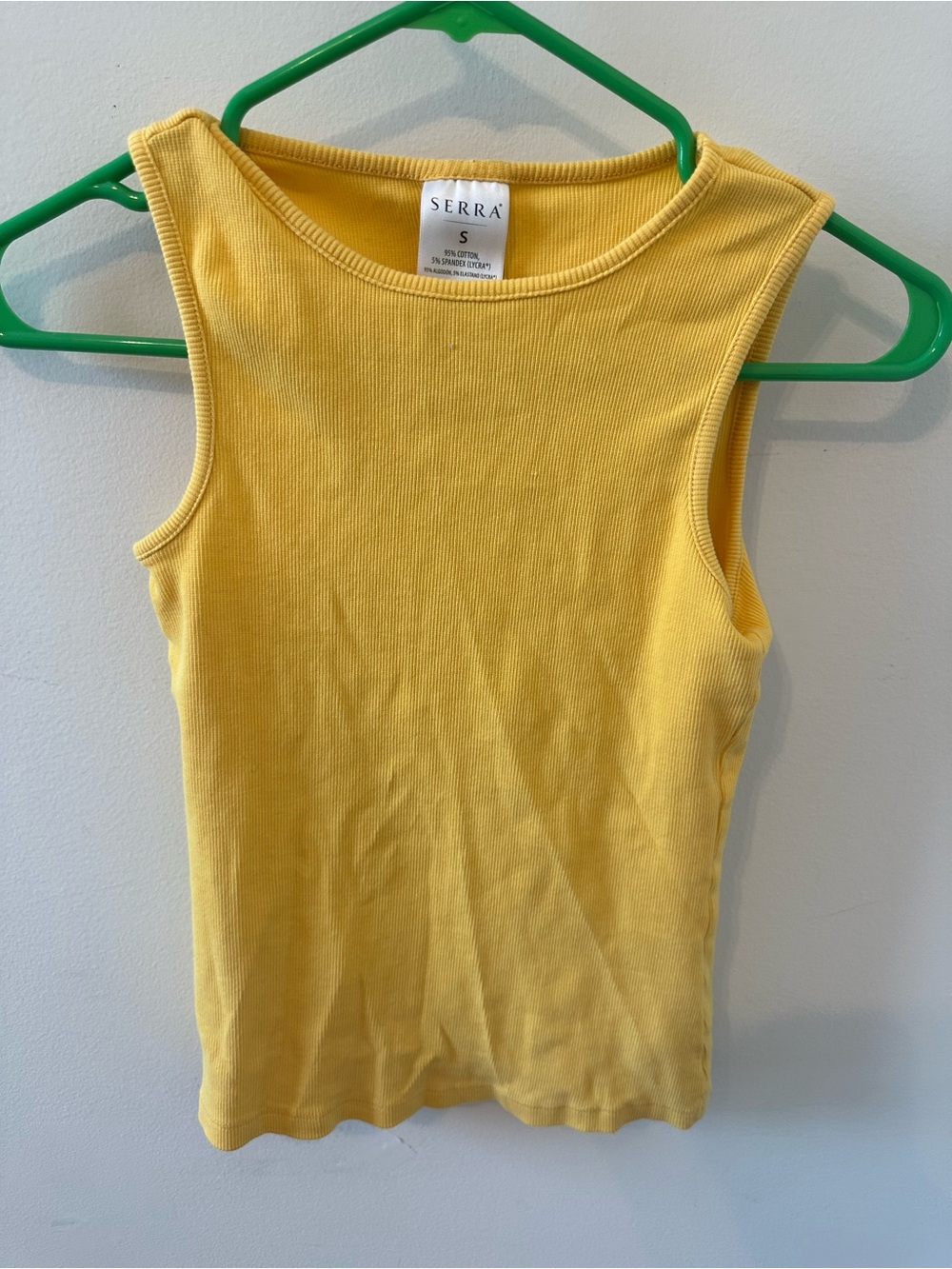 Serra Bright Yellow Ribbed Tank